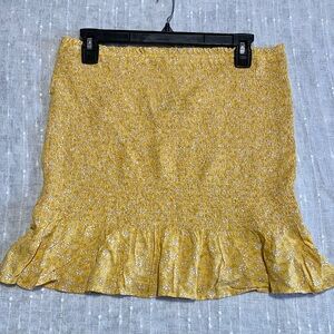 Holllister Yellow Floral Women's Skirt